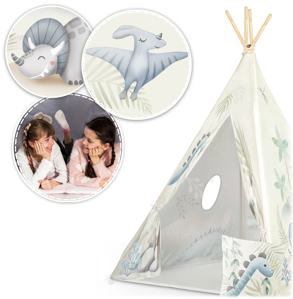 Detský stan típí Nukido NK-407 - dinosaury