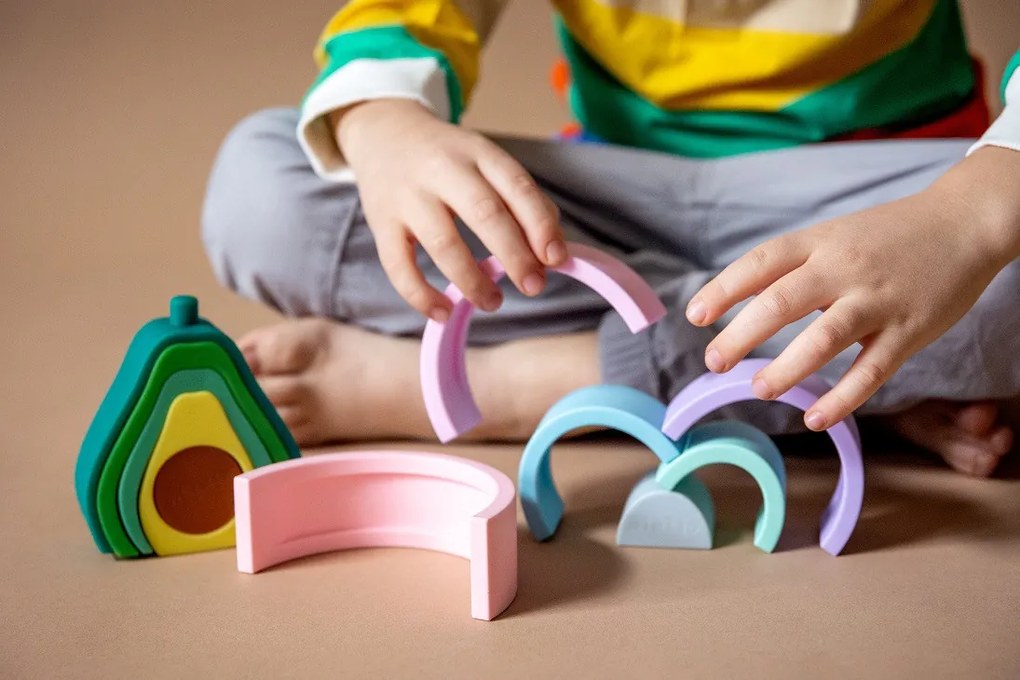 Dúha - montessori skladacia hračka