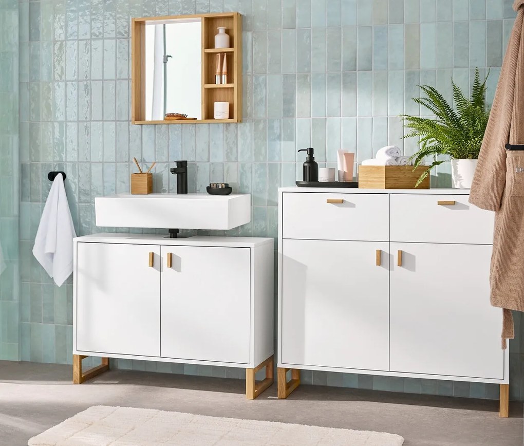 Odkladacia skrinka s 2 zásuvkami a 2 dvierkami