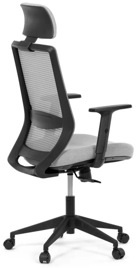 Kancelárska ergonomická stolička SENA — sieť / látka, čierna / šedá