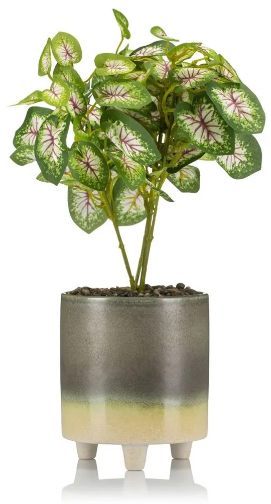 KERAMICKÝ KVETINÁČ TRICOLOR1 11,5X10 CM VIACFAREBNÁ