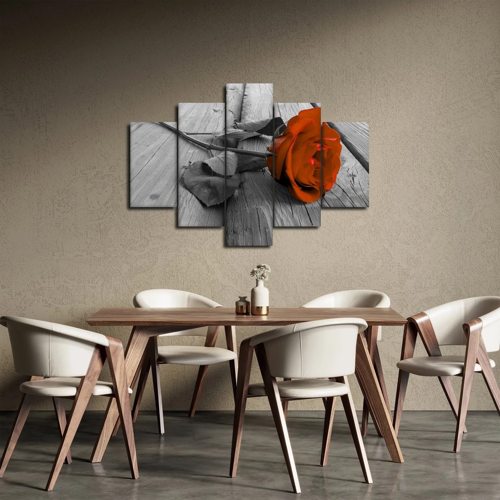 Obraz - Oranžová ruža (150x105 cm)