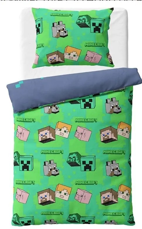 Detské obliečky Minecraft Hor sa do Boja 140x200/70x90 cm