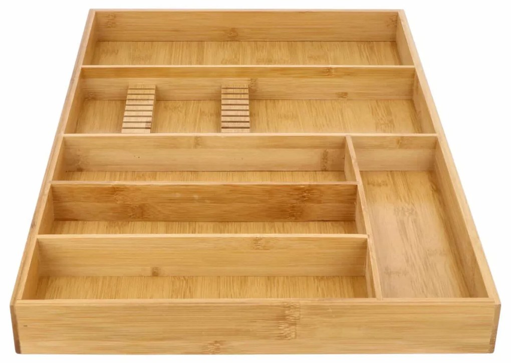 5Five® Organizér na príbory, bambusový príborník s priestorom na nože TIROIR, 58 x 38 cm