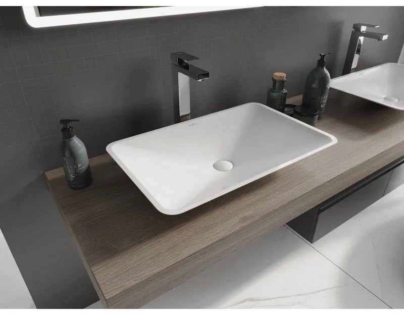 Mexen Esper, umývadlo na dosku z konglomerátu 60 x 38 cm, biela, 23036001