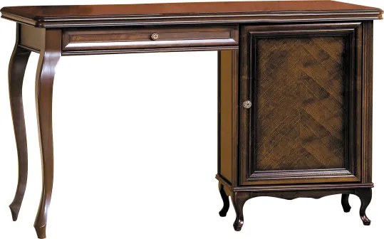 Rustikálny písací stôl Wersal W - wenge