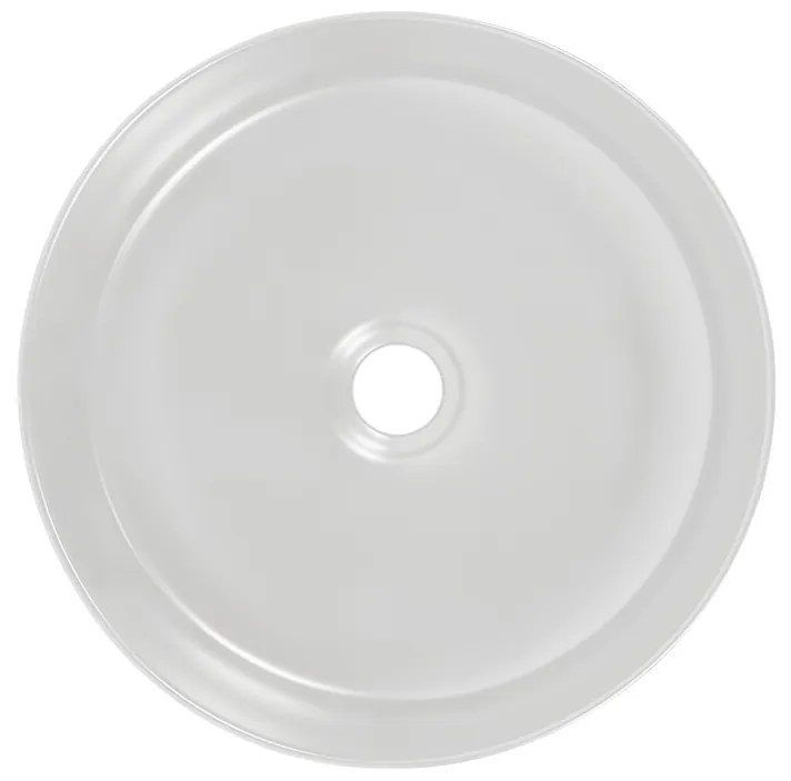 Súprava keramického umývadla s výpustom Jednoduché 36 cm biela/čierna