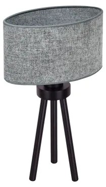 Duolla - Stolná lampa OVAL 1xE27/15W/230V pr. 30 cm šedá