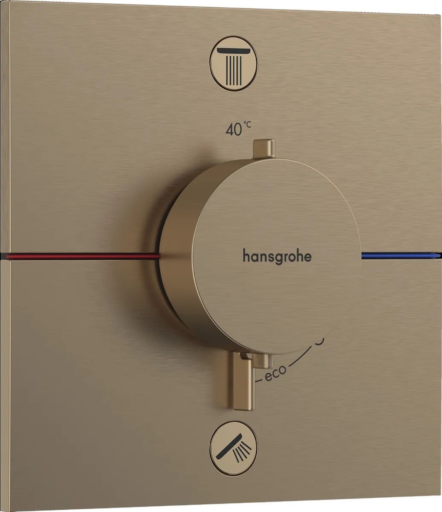 Hansgrohe ShowerSelect Comfort E, termostat pod omietku pre 2 spotrebiče, kartáčovaný bronz, HAN-15572140