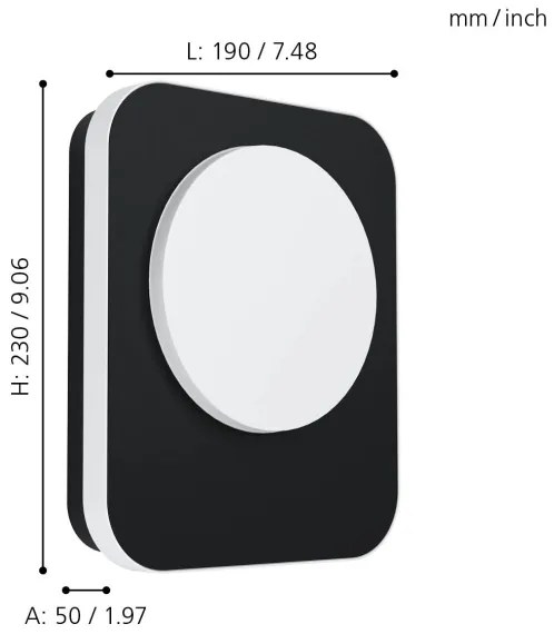 Eglo 99583 - LED Vonkajšie nástenné svietidlo MADRIZ LED/9W/230V IP44