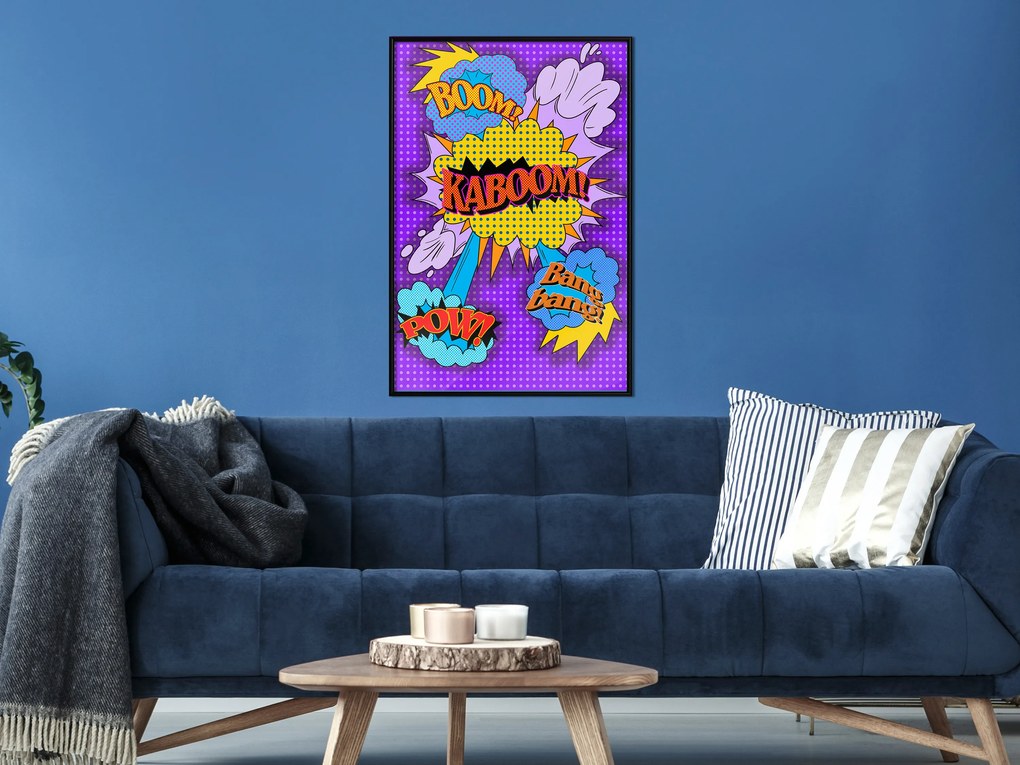 Artgeist Plagát - Kaboom! [Poster] Veľkosť: 20x30, Verzia: Čierny rám s passe-partout