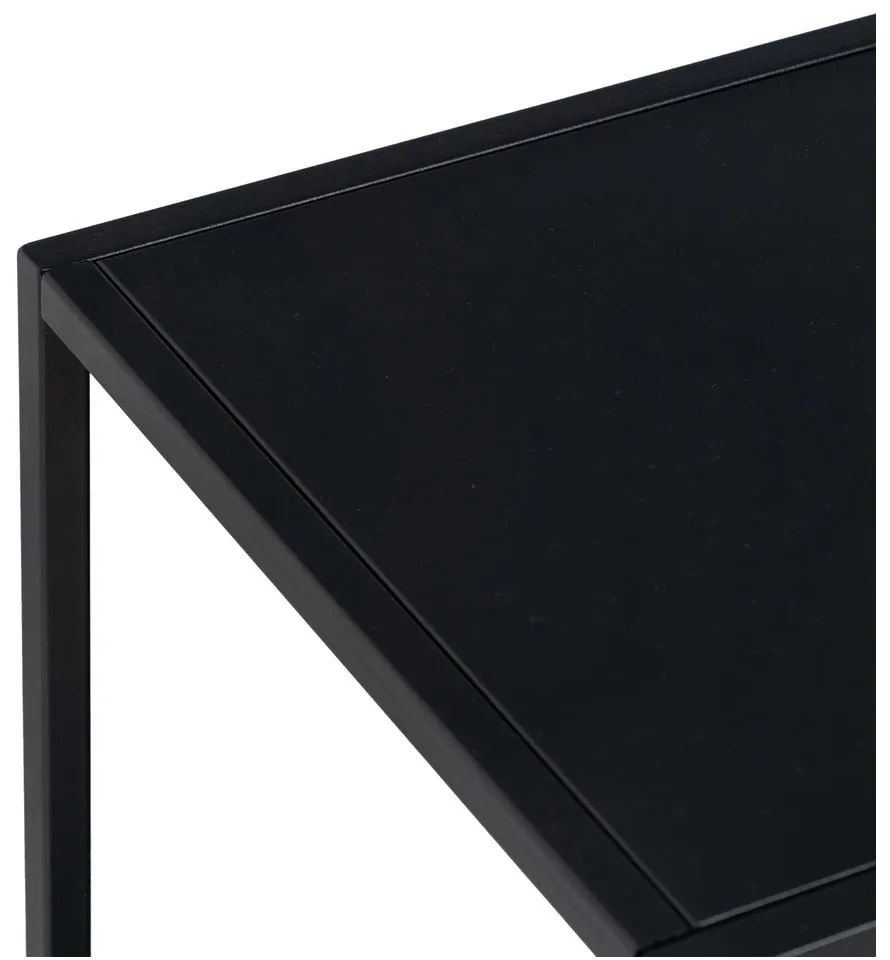 Čierny oceľový TV stolík 120x55 cm – Ixia