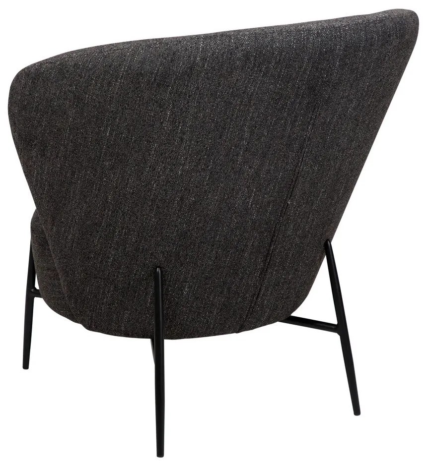 Antracitové kreslo z textílie buklé Orbit – DAN-FORM Denmark