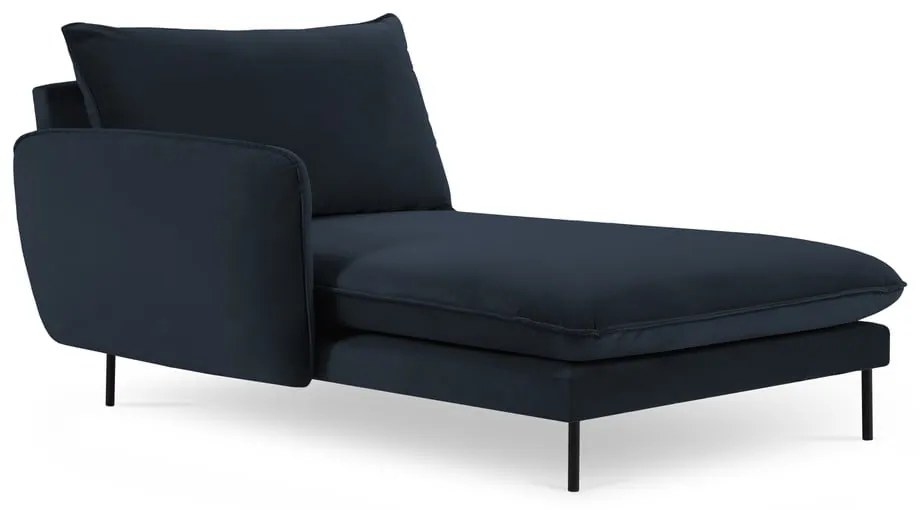 Tmavomodrá zamatová leňoška (ľavý roh) Vienna – Cosmopolitan Design