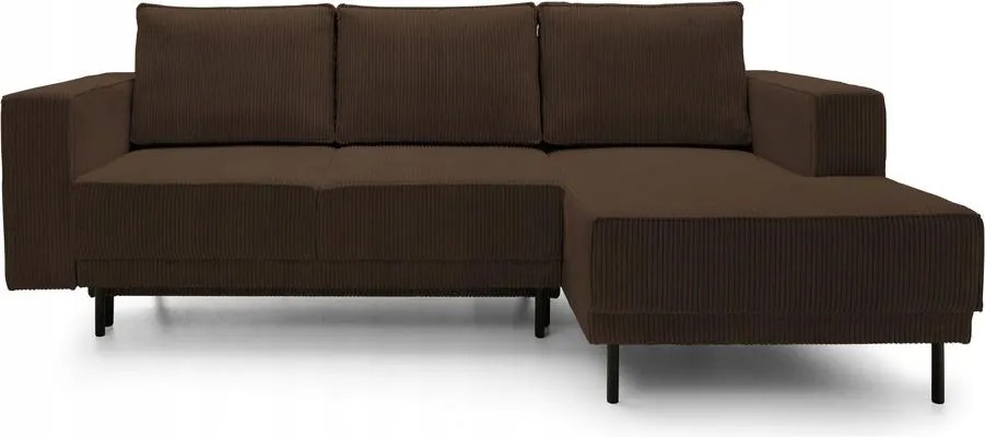 Rohová sedacia súprava Rodriguez mini (p) (tmavobéžová čierna)