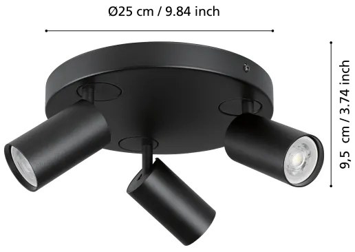 Eglo 900336 - LED RGBW Stmievateľné bodové svietidlo TELIMBELA-Z 3xGU10/4,9W/230V