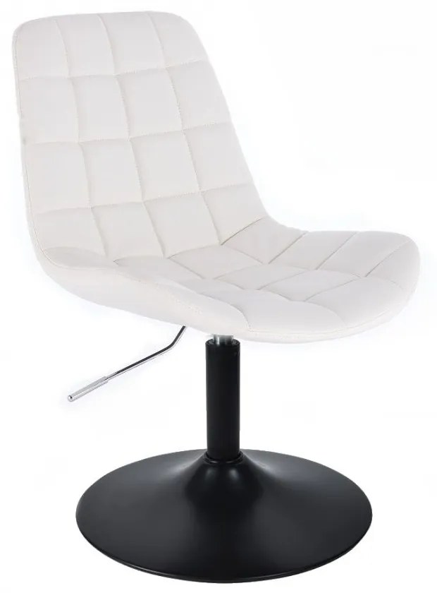 LuxuryForm DESIGN Stolička PARIS na čiernom tanieri - biela