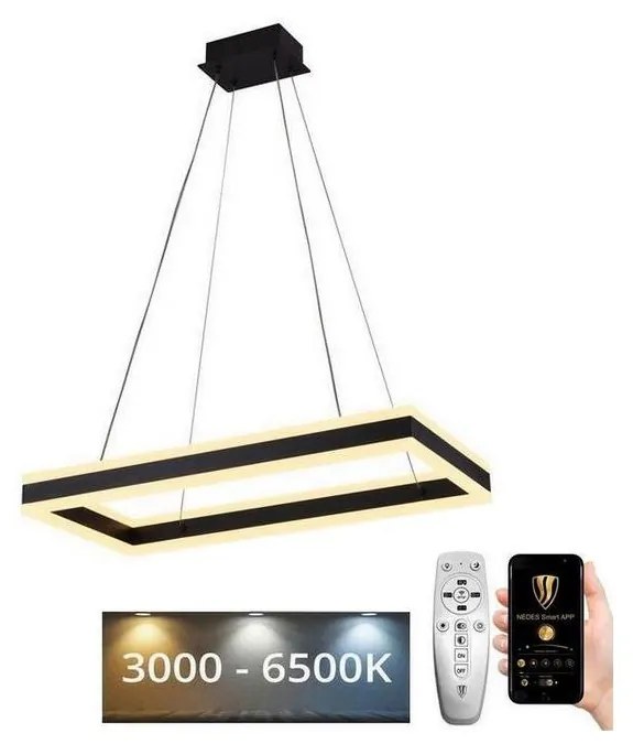 NEDES LED Stmievateľný luster na lanku LED/80W/230V 3000-6500K + diaľkové ovládanie ND3473