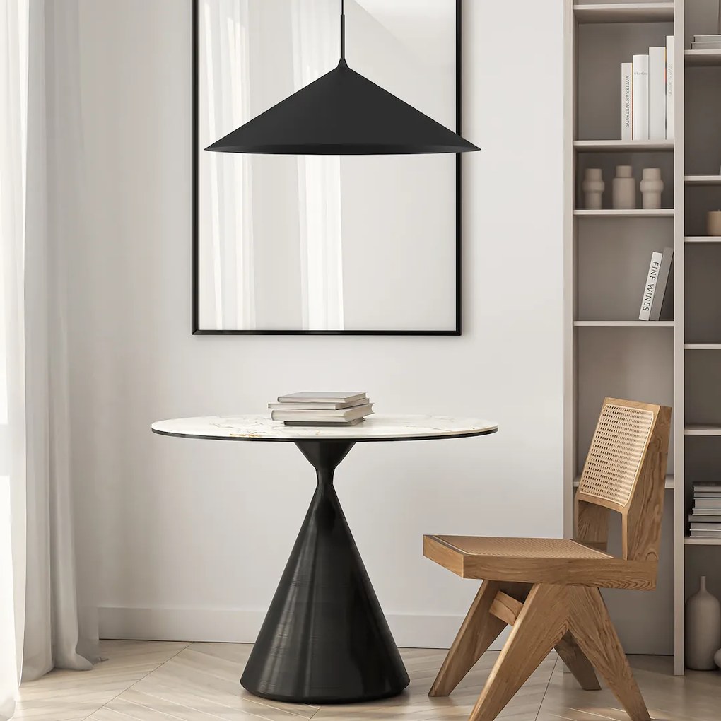 EUlight Závesné svietidlo Capital, 1x čierne kovové tienidlo, (fi 60cm), b