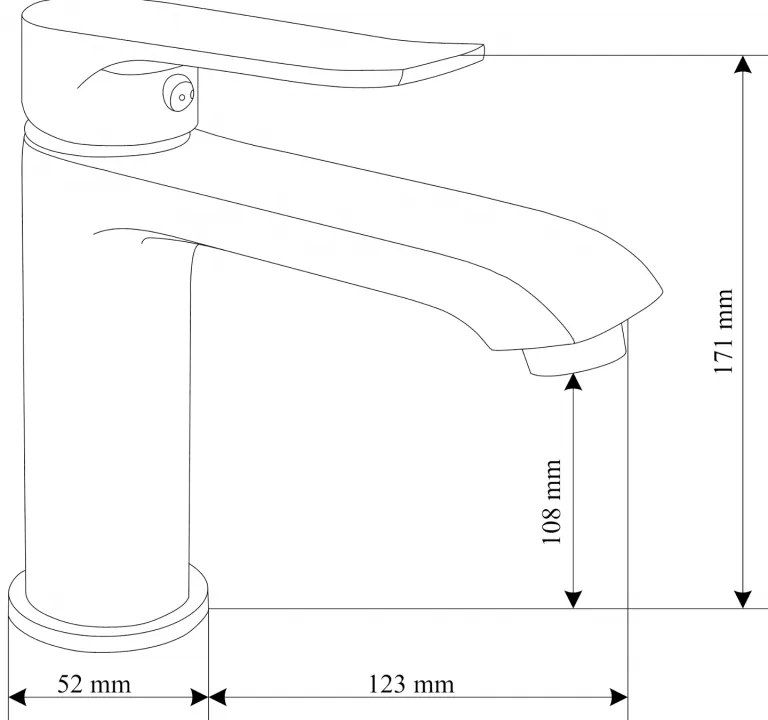 Mexen Pecos, umývadlová batéria, čierna matná, 72700-70