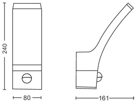Philips-LED Vonkajšie nástenné svietidlo so senzorom SPLAY LED/12W/230V 4000K IP44