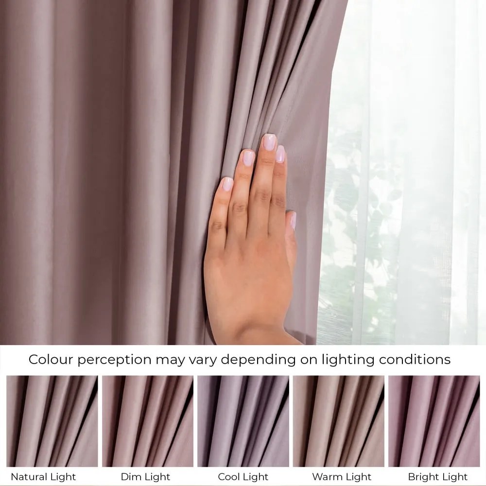 Svetlohnedý zamatový dimout záves 140x245 cm Pleat – Restilo