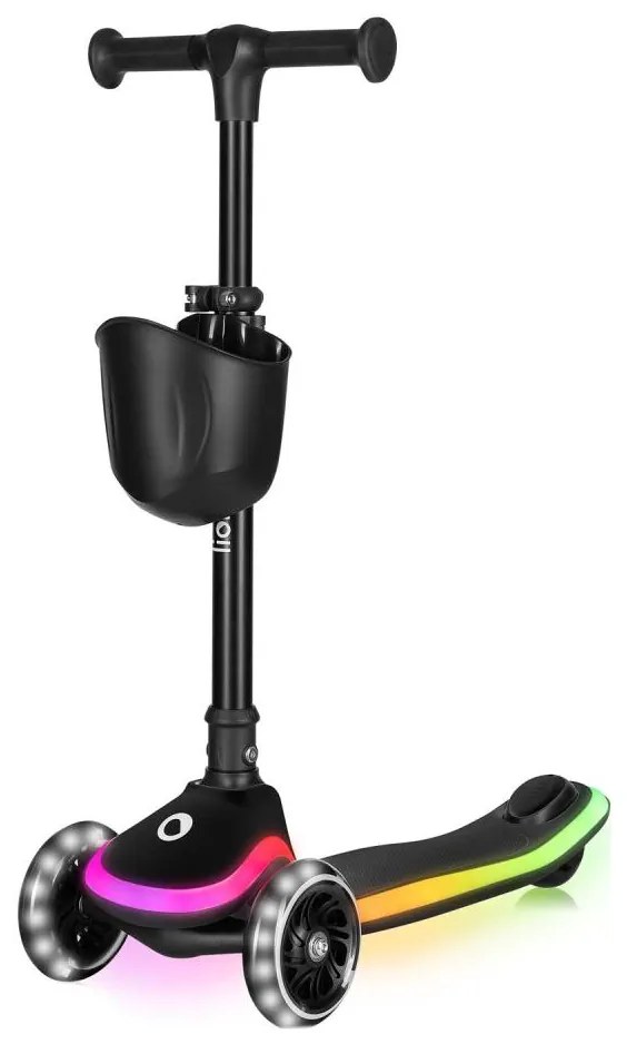 Lionelo - Detská kolobežka MEY 3xAAA Čierny Onyx