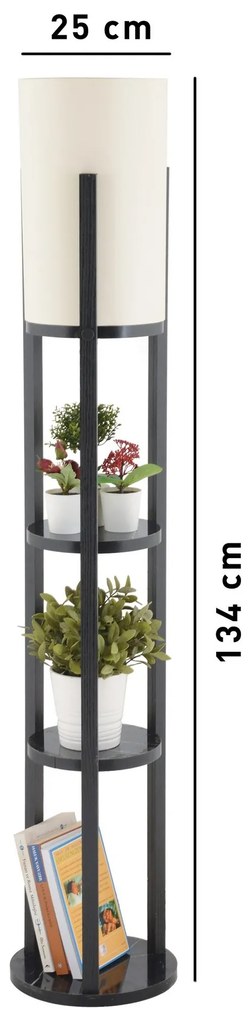 Stojací lampa Nora II černá