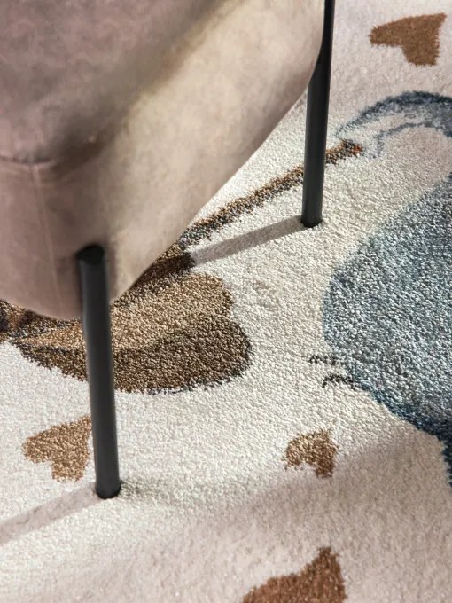 Koberec Villeroy & Boch BOHO KIDS Round Walk like an Elephant Rainy krémový kruh