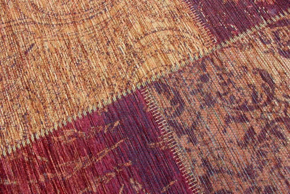 Flair Rugs koberce Kusový koberec Manhattan Patchwork Chenile Terracotta - 155x230 cm