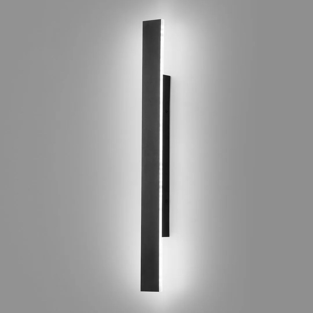 Exteriérové nástenné LED svietidlo Wow, 1x LED 11w, 3CCT, čierna, (60 cm)