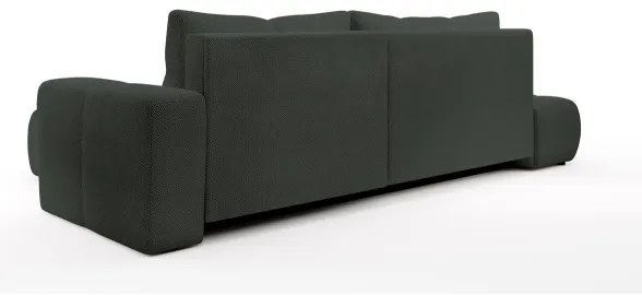 Rozkladacia rohová čalúnená sedacia súprava s úložným priestorom v tvare L ALMADA pravá antracit