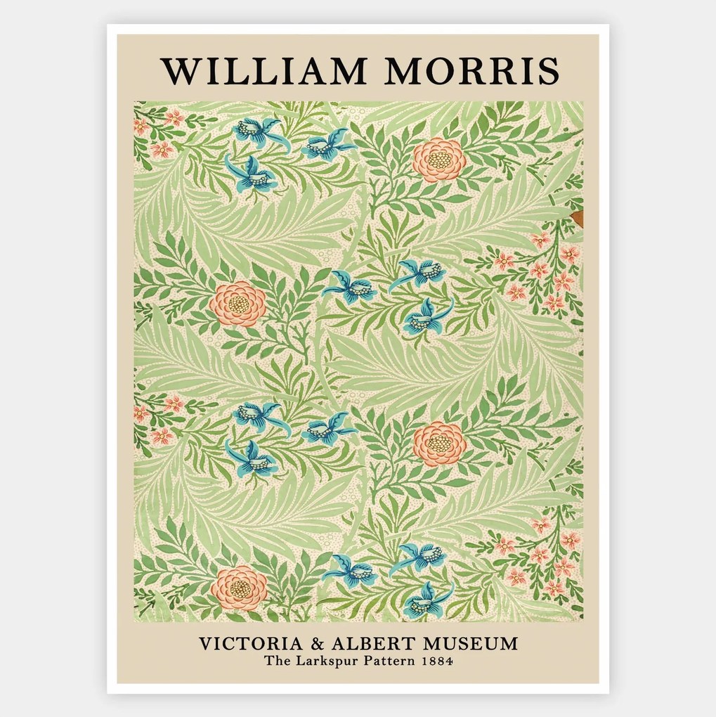 Plagát The Larkspur Pattern | William Morris