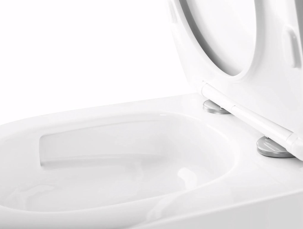 Rea Tito, závesná WC misa 495x360x355 mm, Tornado NFQ + WC sedadlo s pomalým zatváraním, biela lesklá, REA-C6800