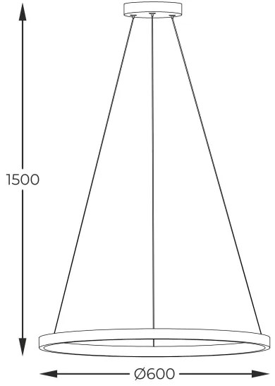 Zuma Line PEN89424-60BK - LED Luster na lanku HORIK LED/32W/230V 3000/4000/6000K
