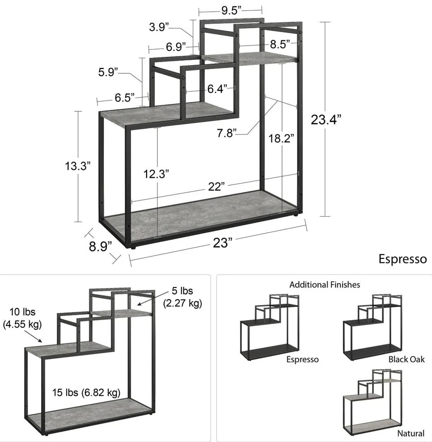 Čierny stojan na kvetiny Novogratz Weston