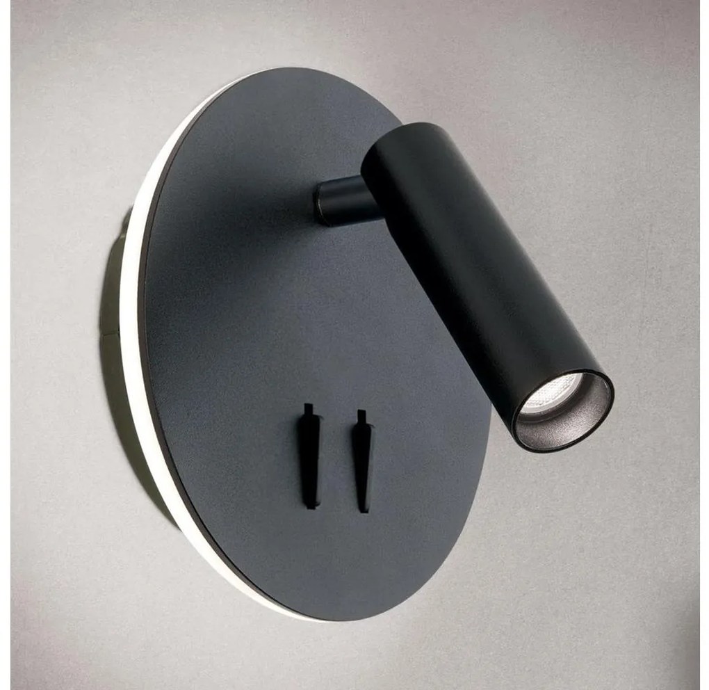 Orion WA 2-1467 - LED Nástenné bodové svietidlo LENNY LED/6W/230V + LED/3W čierna