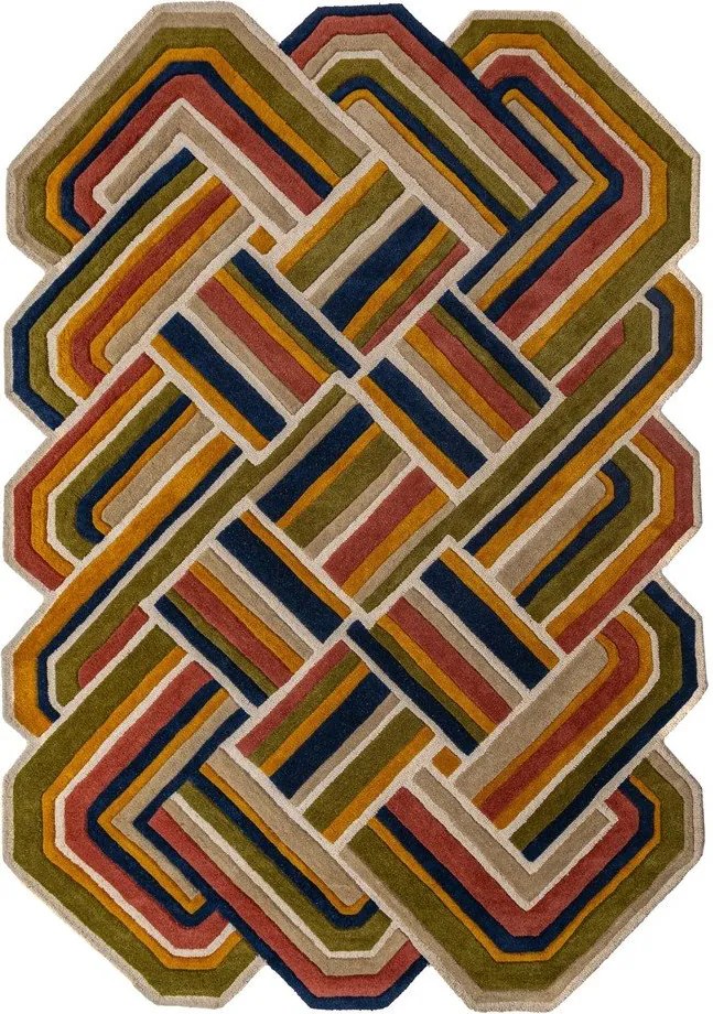 Ručne tkaný vlnený koberec 140x200 cm Lattice Shaped – Flair Rugs