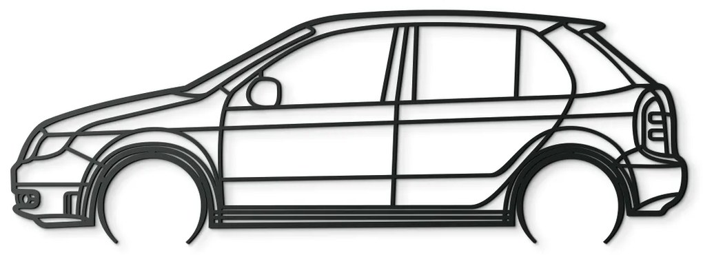 drevko Minimalistický obraz Škoda Fabia Rozmer obrazu: 29,5 x 86 cm, Farba dekorácie: Čierna