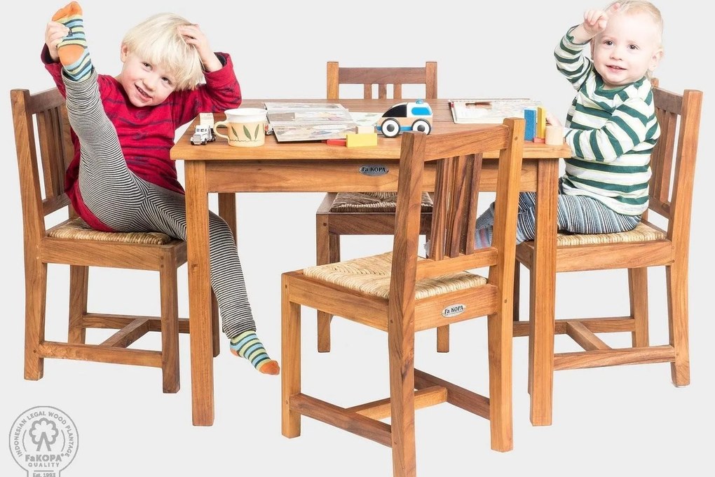 Detský jedálenský set GIOVANNI MINI teak