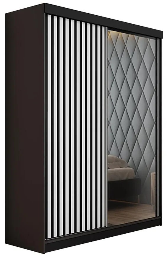 Skriňa Malani 138 L grafit / dvierka biely