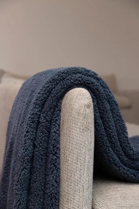 Deka Teddy uni tmavomodrá