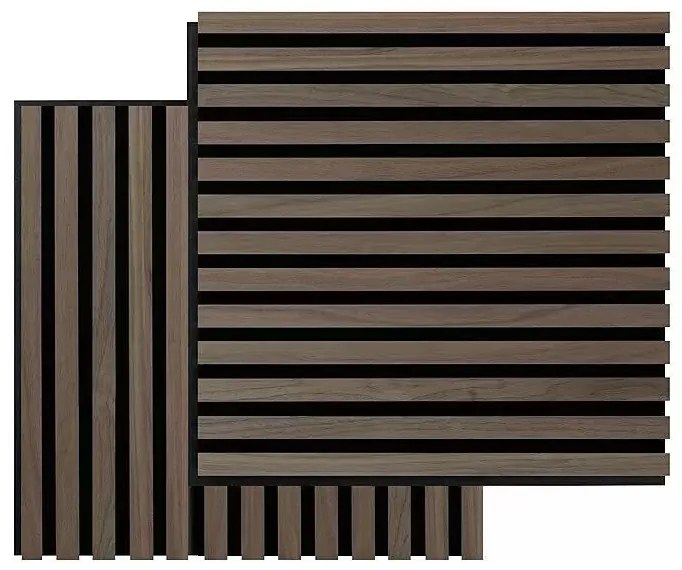 Fibrotech Akustický obkladový panel Square, MDF, 520 × 520 × 22 mm, vlašský orech