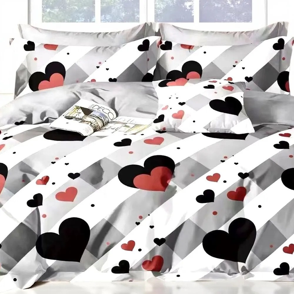 Bavlnené obliečky Homa TELIAN HEARTS 7-dielna sada 140x200 cm