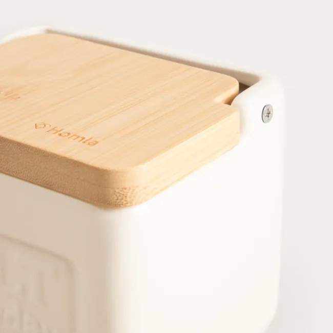 Nádoba SYLAN na soľ, krémová 757396