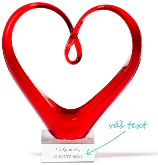 Pieskovaná plastika v tvare srdca