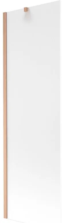 Mexen Next, 1-krídlová vaňová zástena 60 x 150 cm, 6mm sklo námraza, medená matná, 895-060-000-00-30-65