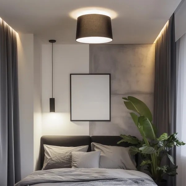 Brilagi - LED Prisadený luster CERIA 1xE27/40W/230V pr. 45 cm čierna