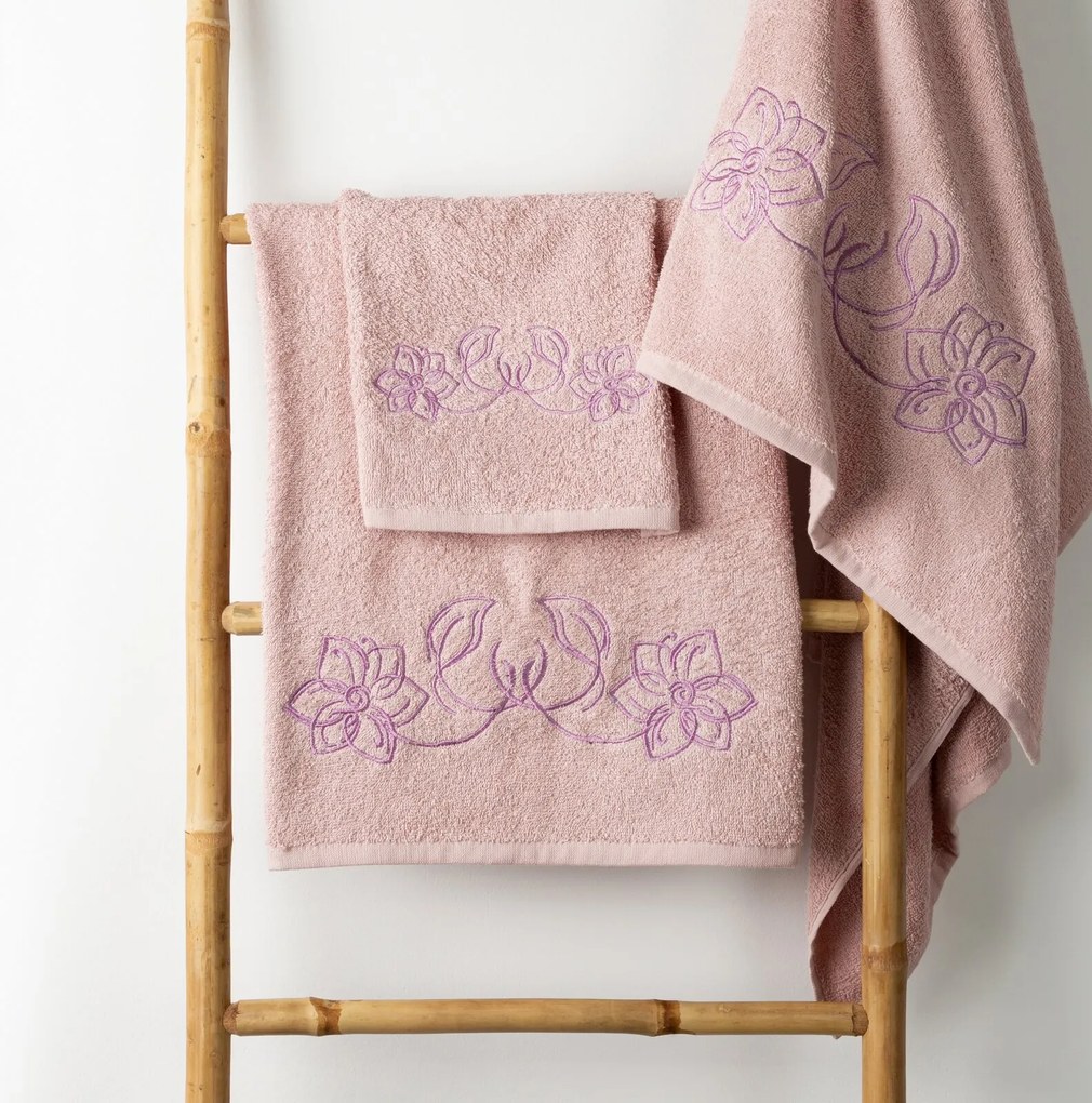 FROTÉ UTERÁK LILA SADA 1KS 30X50 CM, 1KS 50X90 CM, 1KS 70X140 CM PUDROVÁ