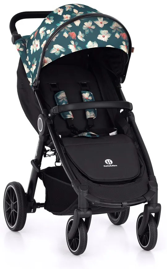 PETITE&MARS kočík Street+ RWS black limited 100 flowers complete